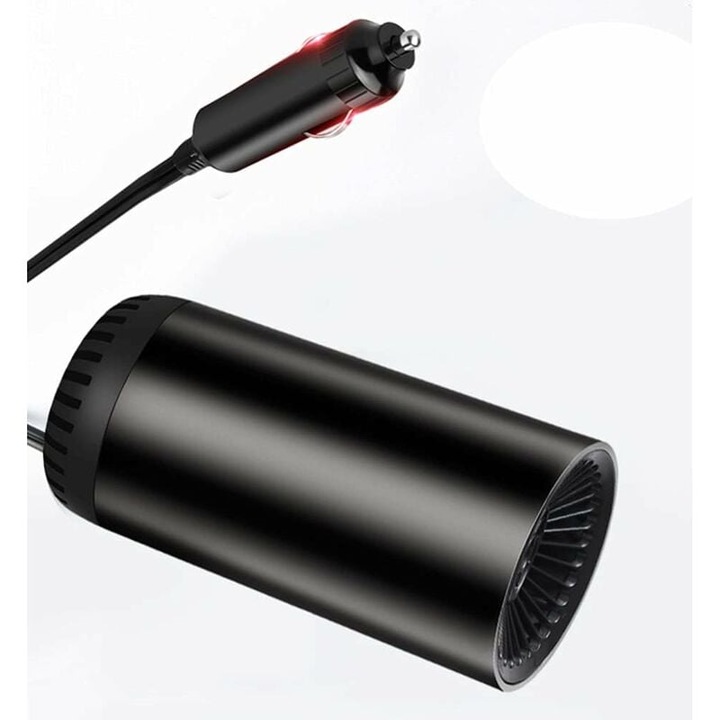 Incalzitor auto 12V 150W AMRINUGL, functie duala, compact, negru, 15x7cm