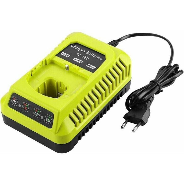 Incarcator de inlocuire Enforose, tehnologie IntelliPort, design cu doua porturi, 12V-18V, pentru unelte Ryobi