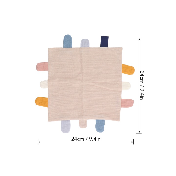 Jormftte babatakaró, pamut, 24x24cm, bézs, 0-3 hónapos korig