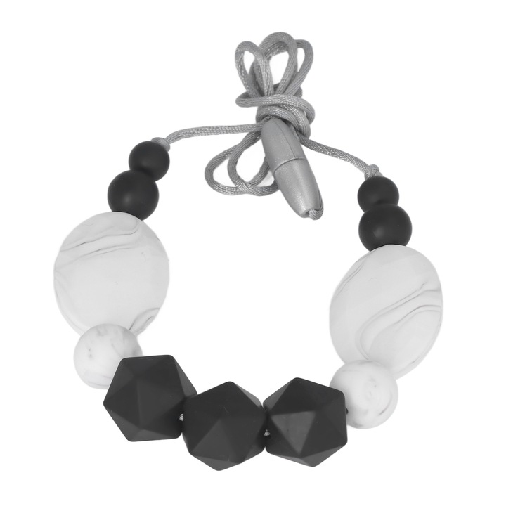 Колие за никнене на зъбки, AMRINUGL, хранителен силикон, регулируема дължина, за бебета