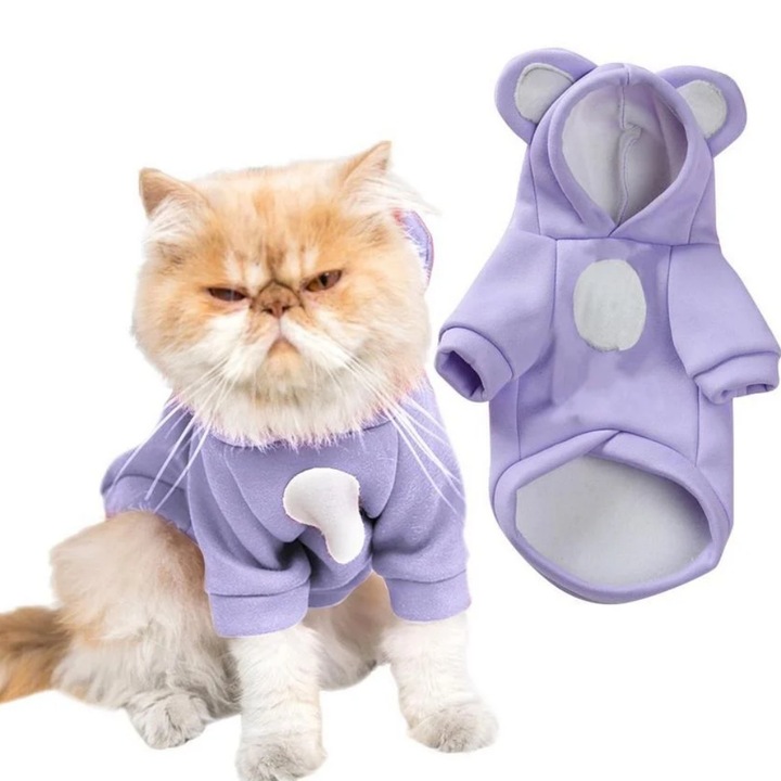 Háziállat ruha, meleg és aranyos, polár, többszínű, közepes méret