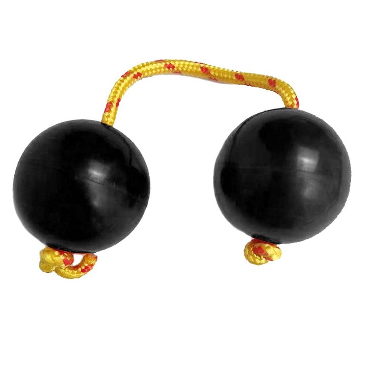 Instrument de percutie, ou shaker dublu, plastic, 19x5cm