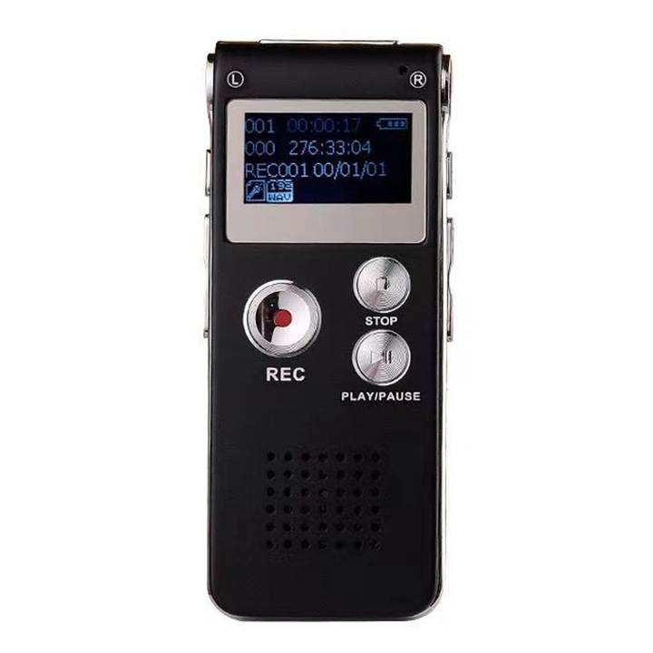 Цифров рекордер AMRINUGL, 8GB капацитет, гласово активиран запис, USB, 3,5 мм