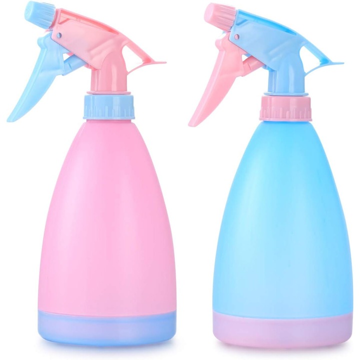 Set 2 Sticle Spray 500ml, AMRINUGL, plastic, roz, albastru