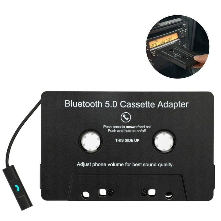 Bluetooth 5.0 касетен адаптер Kabellos автомобилен касетен адаптер MP3 радио касета