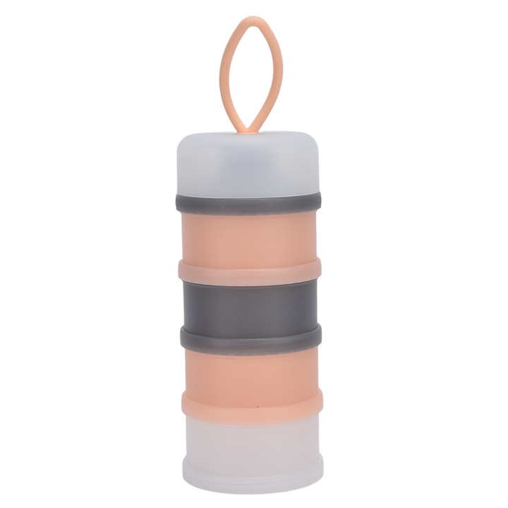 Dispenser lapte praf pentru bebelusi, AMRINUGL, 4 straturi, portabil, silicon, 10x10x15cm