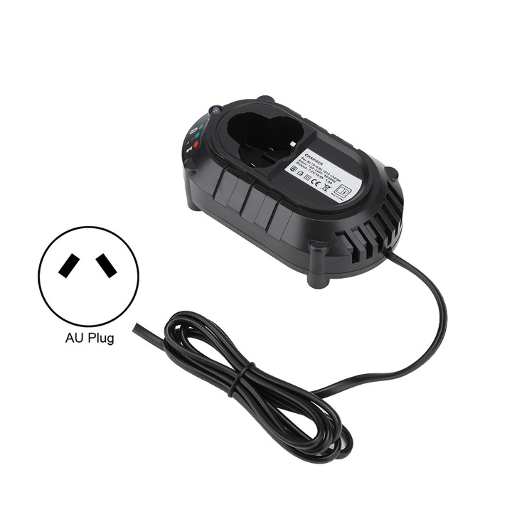 Incarcator pentru baterii litiu Makita BL013 BL7010, 7.2V 10.8V, negru, set cu priza AU