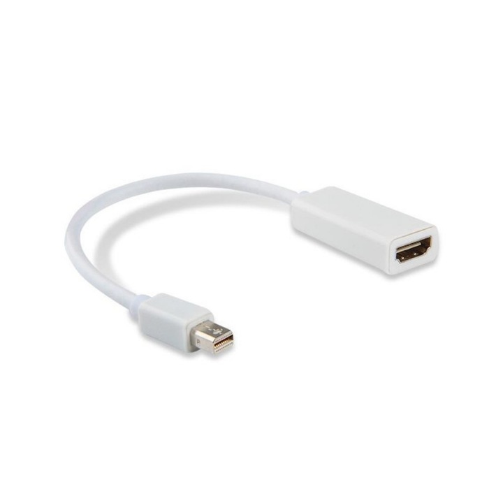 Adaptor portabil Mini DisplayPort la HDMI, AMRINUGL, 24K, alb