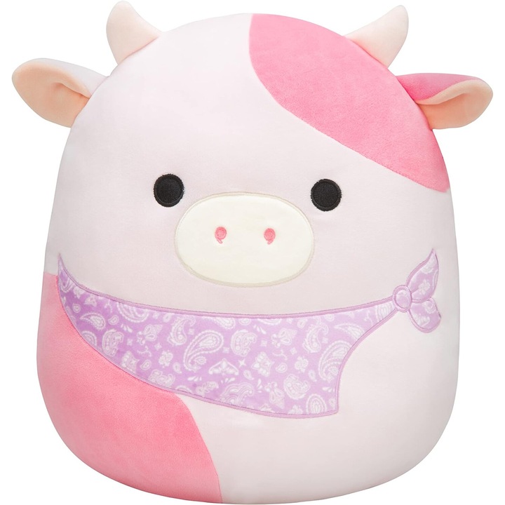 Jucarie de plus, Squishmallows, Vaca, 12-20cm, multicolor