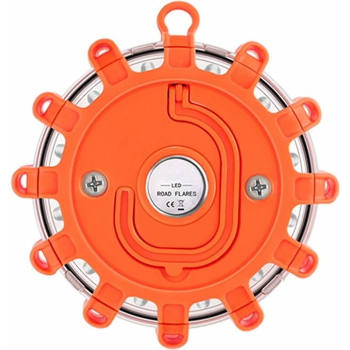 Set 6 Proiectoare LED de Semnalizare pentru Siguranta, AMRINUGL, 9 moduri de iluminare, IP66, 10.5x3.5cm