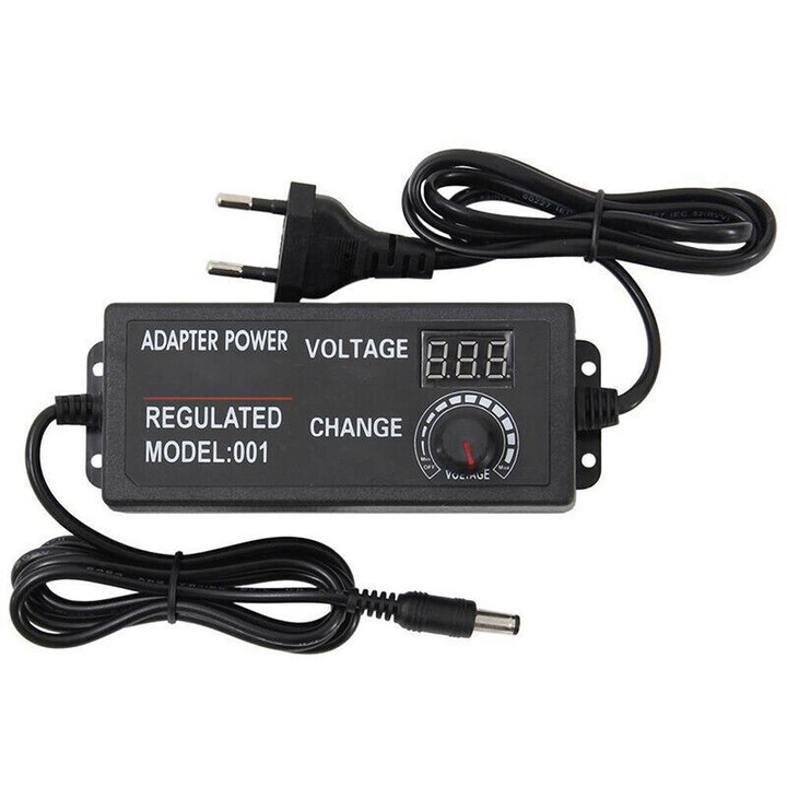 Tápegység, Cozevdnt, 60W, 3-12V, 5A, fekete, 118x50x31mm