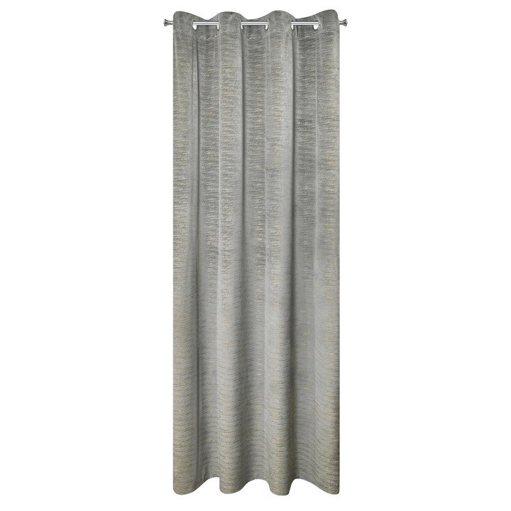 Eurofirany ALUVIA gyűrűs függöny 140x250 szürke