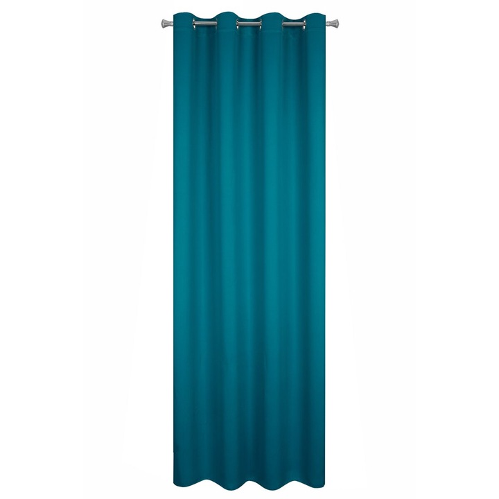 Draperie cu inele Eurofirany BLACKOUT 135x250 Turcoaz