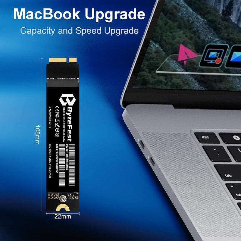 SSD ByteFest 1TB pentru MacBook Air Mid 2012, 11