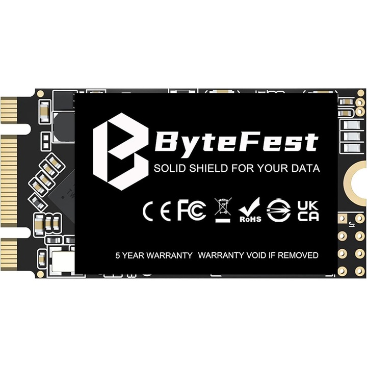 ByteFest SSD 64 GB M.2 2242 NGFF SATA III 6 Gb/s вътрешен SSD диск (22x42 mm), висока производителност, 3D NAND, надстройка за съхранение за лаптоп и настолен компютър