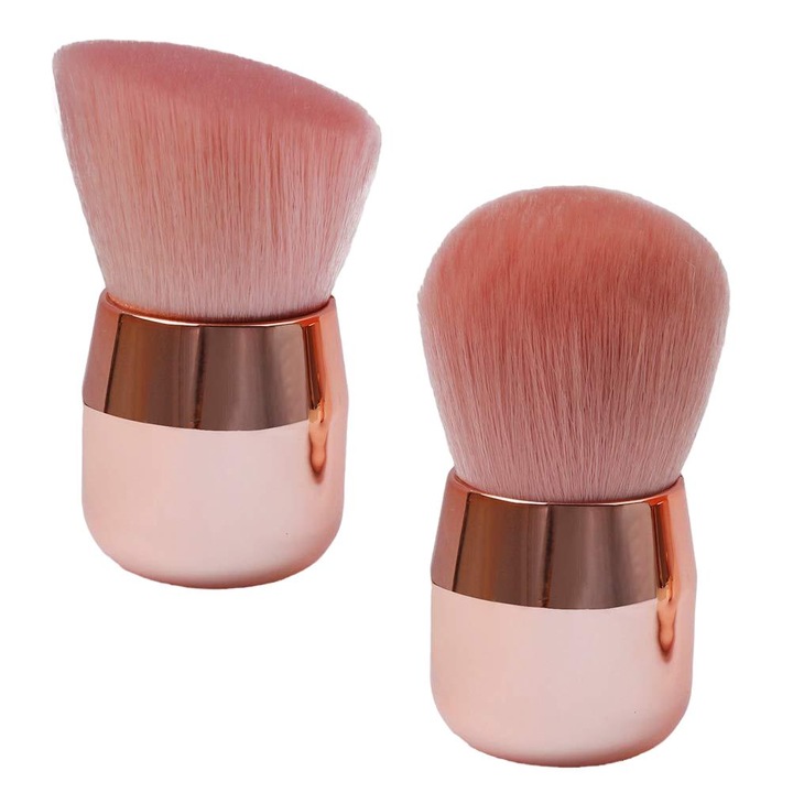 Set 2 Pensule Machiaj, AMRINUGL, 90 x 55 mm, roz