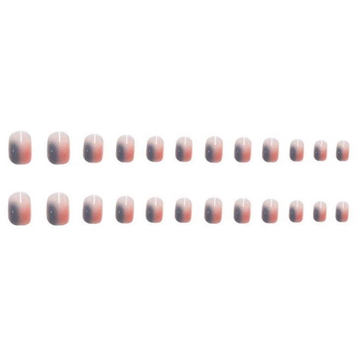 Set unghii false acrilice cu flori, AMRINUGL, 24 pcs, multicolor, lungime medie