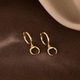 Női fülbevaló, Haiaveng, Réz, hipoallergén, 1,1x2 cm, arany