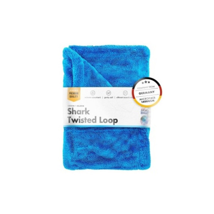 Ultra nedvszívó autótörlő Chemicalworkz Shark Twisted Loop Towel, 1400GSM kék 60x40 cm