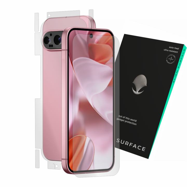 Védőfólia, kompatibilis a Google Pixel 9 telefonnal, képernyőborító, hátlap oldalakkal és kamerával, Alien Surface
