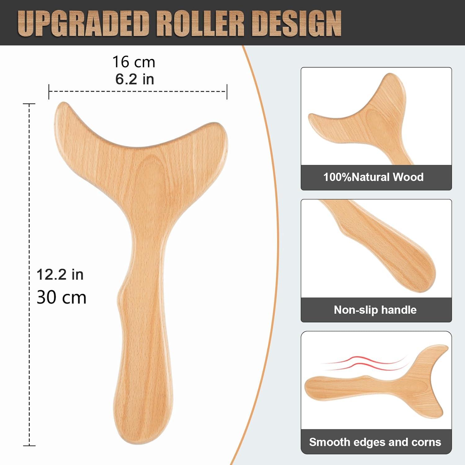 Instrument de masaj din lemn, Gua sha, masaj anticelulitic, stimulare ...