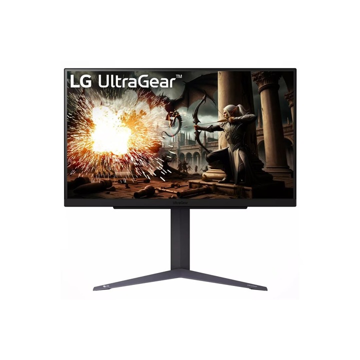 LG 27GS75Q-B.AEU UltraGear™ LED IPS 27" Gaming monitor, QHD (2560x1440), 180Hz (200Hz O.C.), 1ms, AMD FreeSync™, NVIDIA G-Sync™, sRGB 99%​, HDR 10, 2x HDMI, Display Port, Jack, Pivot, fekete