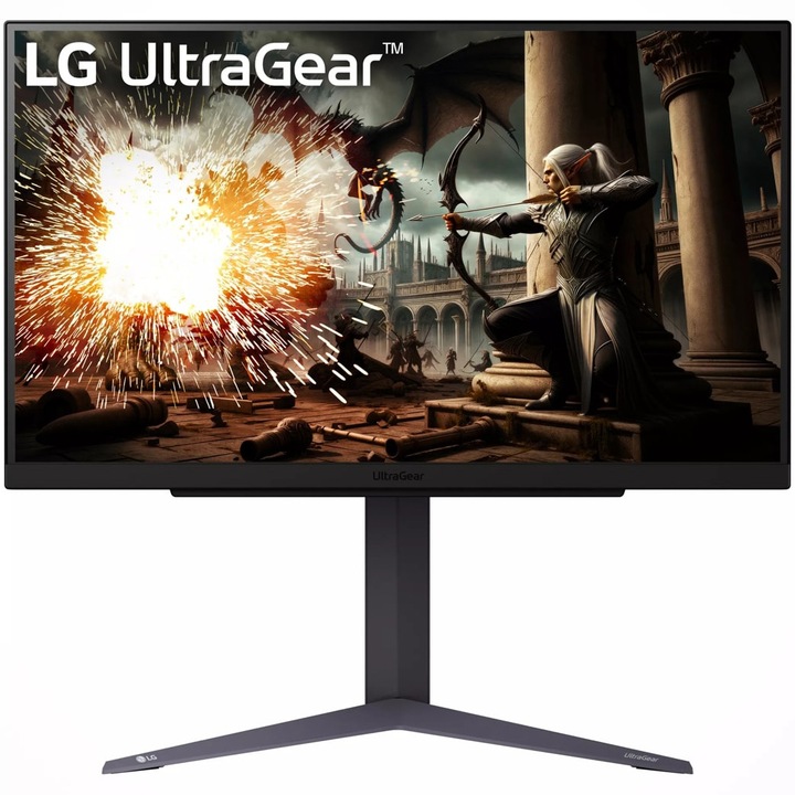 Монитор Gaming LED IPS LG UltraGear™ 27", QHD (2560x1440), 180Hz (200Hz O.C.), 1ms, AMD FreeSync™, NVIDIA G-Sync™, sRGB 99%​, HDR 10, 2x HDMI, Display Port, Jack, Pivot, Черен