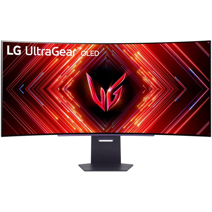 LG UltraGear™ OLED ívelt 44.5" Gaming monitor, UWQHD (3440x1440), 240 Hz, 0,03 ms, AMD FreeSync™ Premium Pro, NVIDIA G-Sync™, DisplayHDR True Black 400, Tükröződésmentes, 2x HDMI, Display Port, USB, Jack , VESA, Pivot, fekete