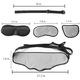 Guler cervical WALALLA, ajustabil, Oxford si catifea, negru cu alb