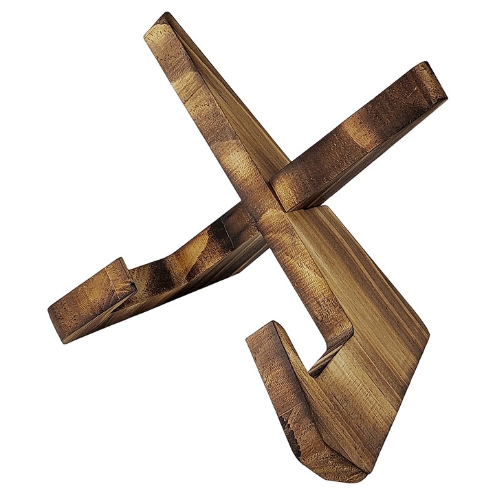 Suport tip stand pentru carti cu retete, MEEQIAO, Suport pentru carti, Raft de lectura, lemn masiv natural si de inalta, ajustabil, calitate,12.5x16.5x21.5cm, Maro