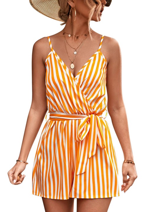 AMRINUGL női overall, poliészter, fehér/narancs, S INTL