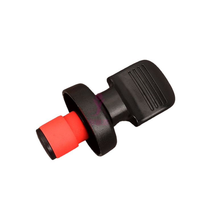 Dop de vin universal, reutilizabil, negru/gri/transparent, material cauciuc si inox