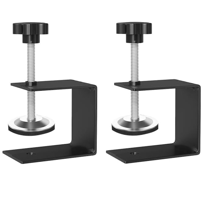 Fiókpanel rögzítőkapcsok készlet, Hggzeg, 2 részes, Csúszásgátló, Ergonomikus kialakítás, Könnyen kezelhető, Korrózióálló, Szekrényhez, Asztalhoz, Bútorokhoz, Fém, Fekete