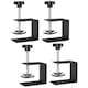 Set Cleme De Fixare Panou Sertar, Hggzeg, 4 bucati, Anti-alunecare, Design ergonomic, Usor de operat, Rezistent la coroziune, Pentru dulap, masa, mobila, Metal, Negru