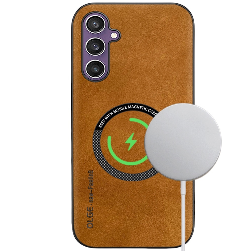 Husa telefon pentru Samsung Galaxy S24 plus, compatibila MagSafe, Antisoc Maro