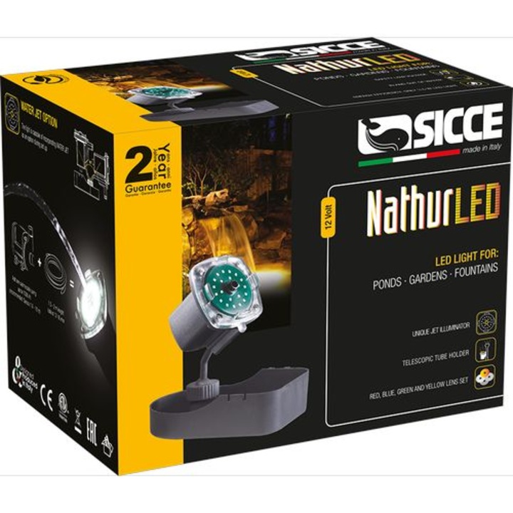 Sicce Nathur Led 3,5W 12V- c kerti tó világítás színes lencsékkel