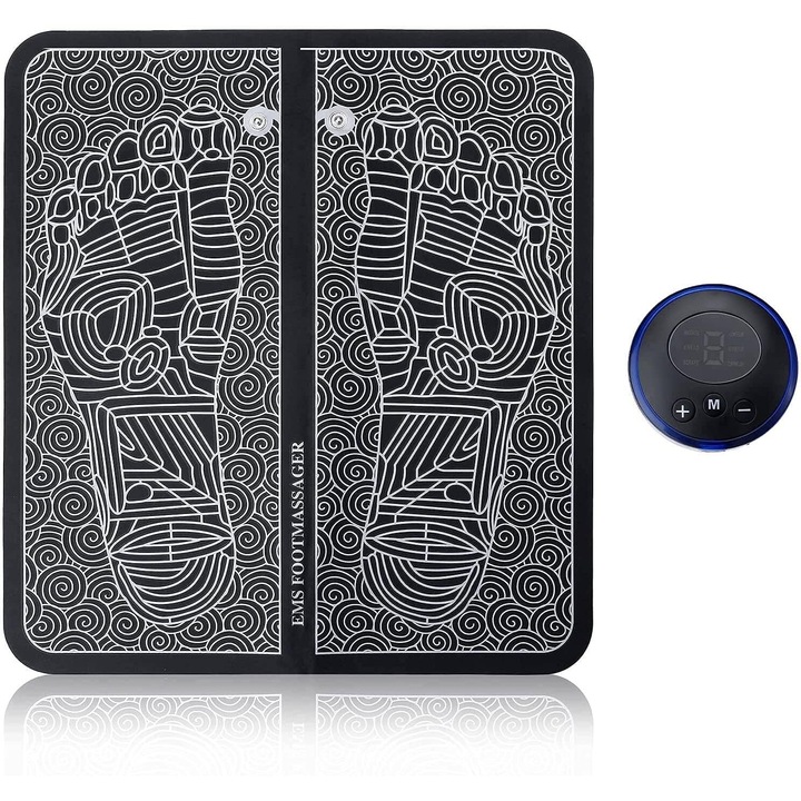 Електрическа подложка за крака Bizaical, EMS технология, подобрява кръвообращението, облекчава умората, преносим