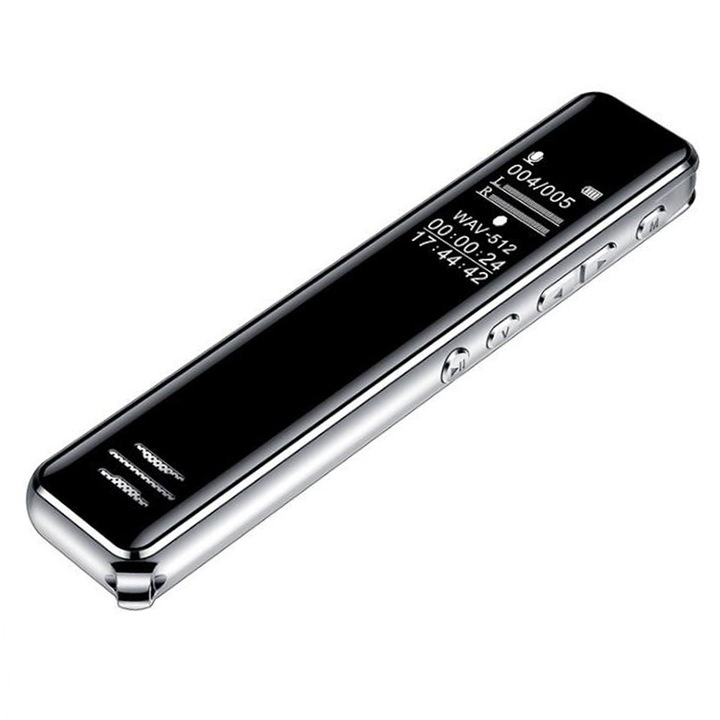Цифров диктофон AMRUGL, 8GB, запис на глас, намаляване на шума, черен