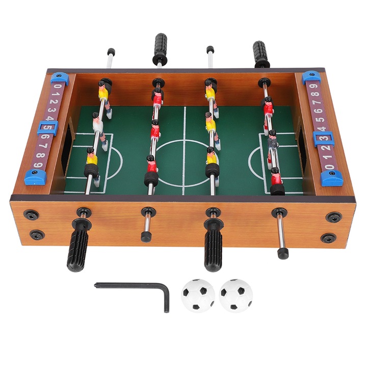 Masa foosball, AMRNUGL, Lemn / ABS, 34.5 x 21.5 cm, Multicolor