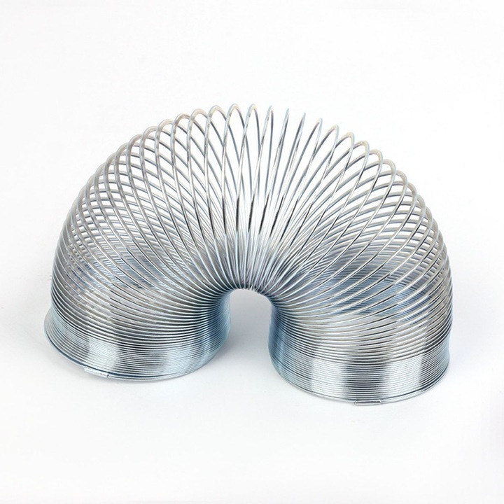 Interaktív gyerekjáték, klasszikus labda fémrugóval, 2,75 hüvelyk, poliészter