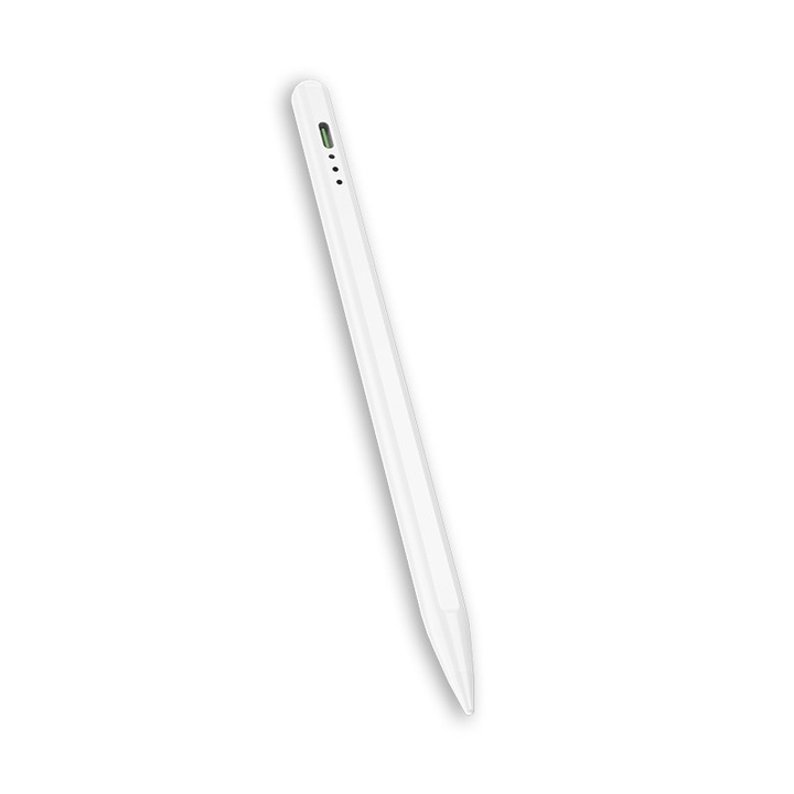 Stylus pentru iPad, BGHYHYHI, Aliaj Aluminiu, Varf 1.5 mm, Magnetic, Alb