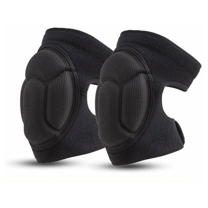 Set 2 genunchere AMRINUGL, nylon, negru