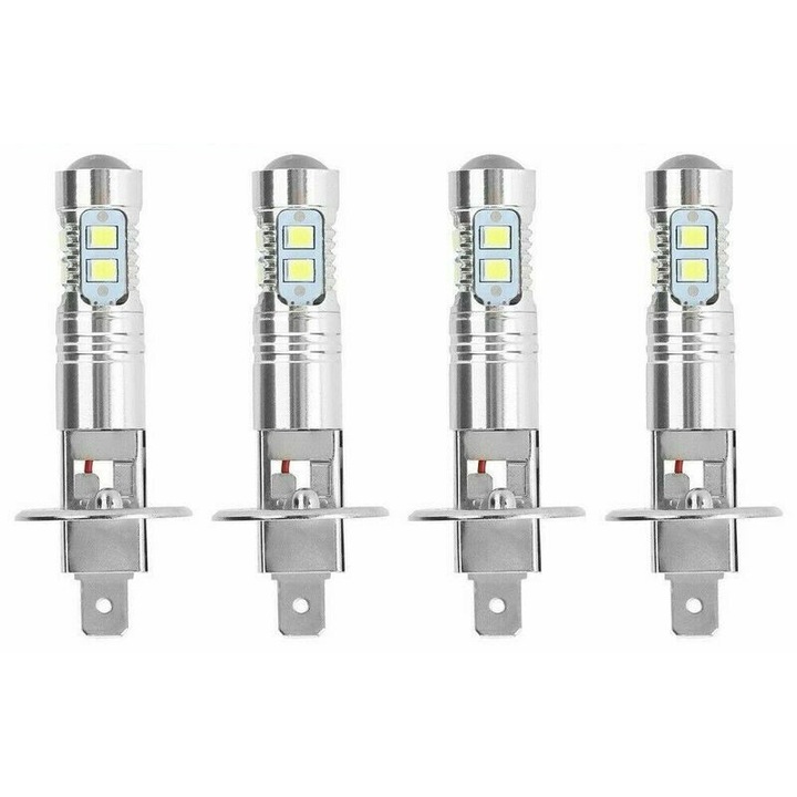 Set de 4 becuri LED H1 6000K, AMRINUGL, 1950W, waterproof, argintii