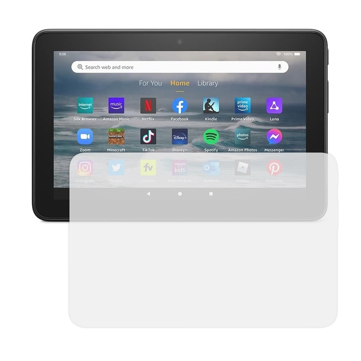 Folie Silicon High Definition pentru Amazon Shape Curpe 0.17 Tab, COMANDO TAB PROTECT, Anti-Soc, Rezistenta la zgarieturi, Ultra-subtire, Strat Oleofobic, Sensibilitate ridicata, Aplicare usoara, Transparent