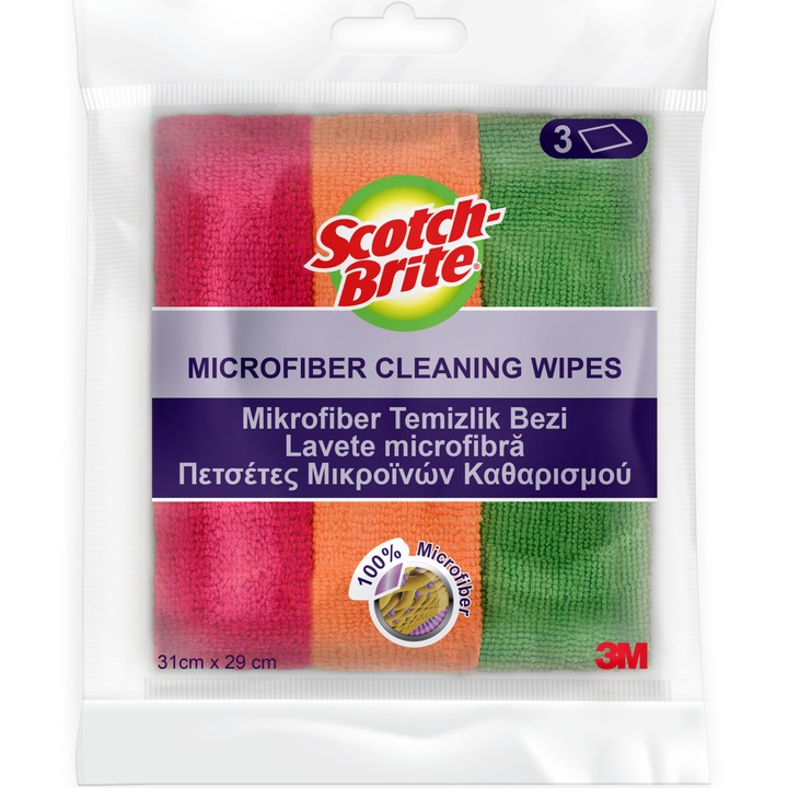 Scotch-Brite mikroszálas kendő, 3 db/csomag