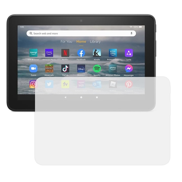 Силиконов филм с висока разделителна способност за Amazon Fire 7 (2022), COMMANDO TAB PROTECT, Anti-Shock, Устойчивост на надраскване, ултратънък, олеофобен слой, висока чувствителност, лесно нанасяне, прозрачен