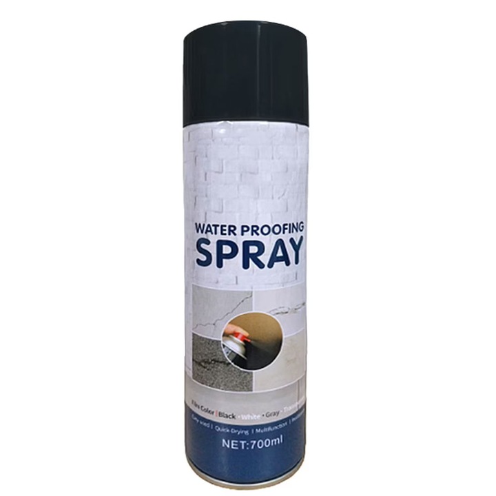 Spray Impermeabil Pentru Etansare EDAR, Cu Uscare Rapida, Compatibil Cu Multiple Suprafete, Anti-Apa, 700 ml, Negru
