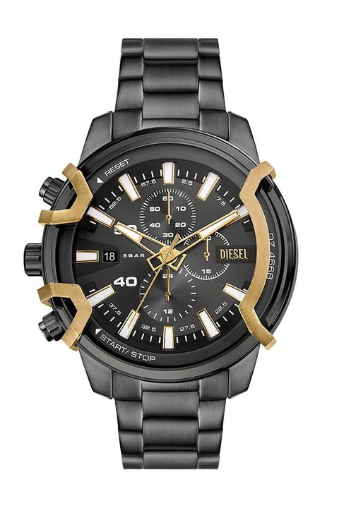 Diesel, Часовник от неръждаема стомана с хронограф, Златист, Тъмносив