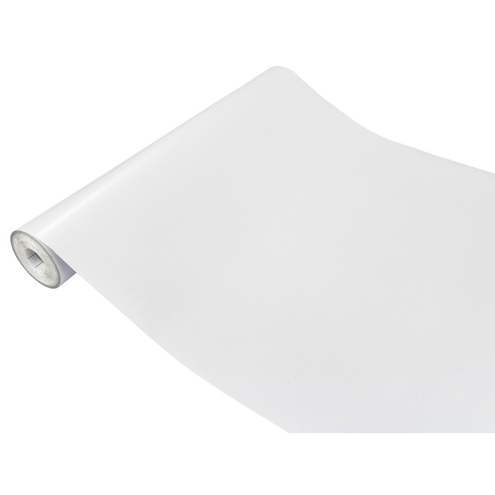 Tapet auto-adeziva pentru usa, 90 x 1500 cm, DecoMeister®, Model Alb Arctic Mat, T002-090R1500