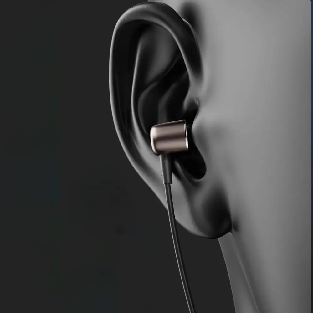 Casti audio cu microfon Dudao X1 Pro T, In-ear, Control pe fir, USB-C, Lungime cablu 1.2m, Negru